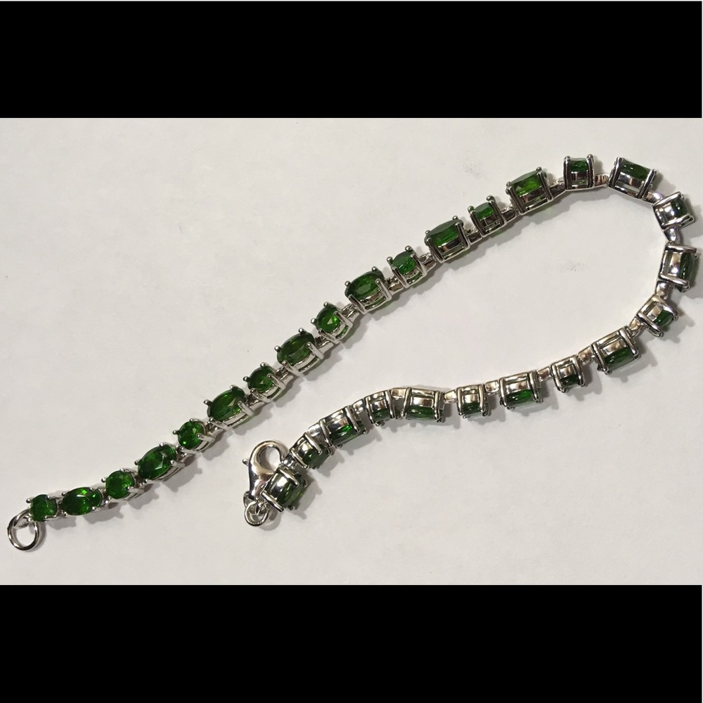 New Sterling Chrome Diopside Bracelet